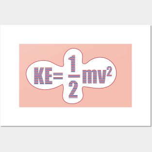 Kinetic energy equation formulas for physics Posters and Art